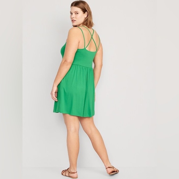 Old Navy Dresses & Skirts - Old Navy Green Mini Dress Crossover Straps